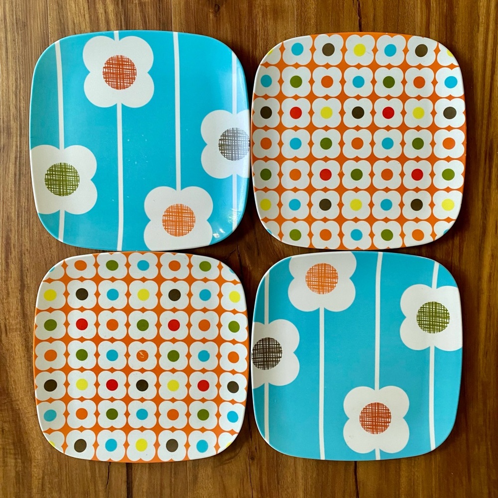 Orla Kiely x Target plates set of 4